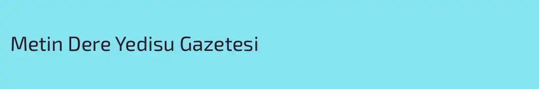 Metin Dere Yedisu Gazetesi